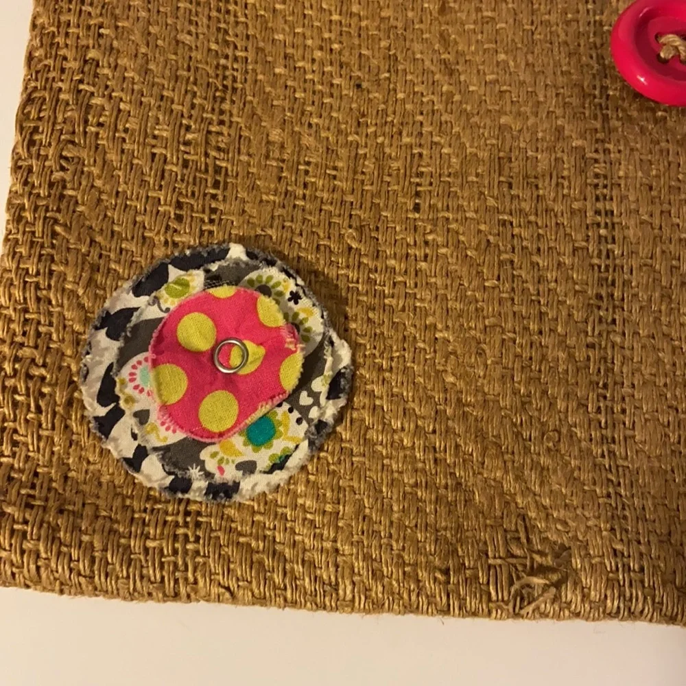 It’s a wrap burlap bag with sugar skulls, laptop bag, accessory bag